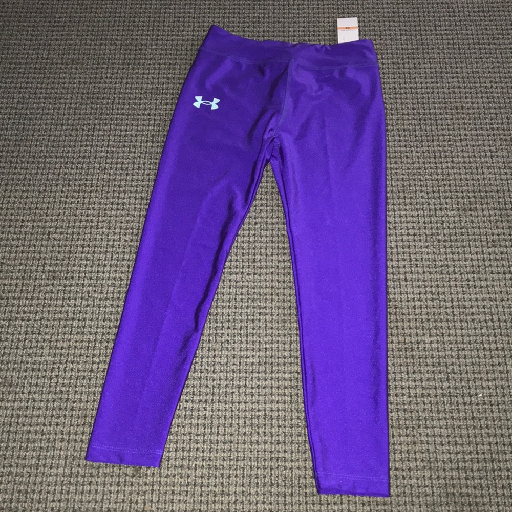 Under Armour Girls' Purple Performance‎ Leggings